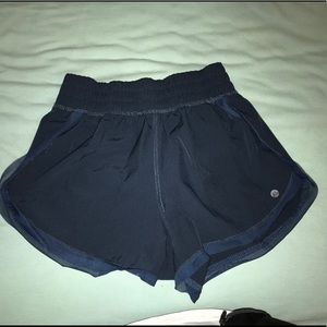 Navy blue running shorts